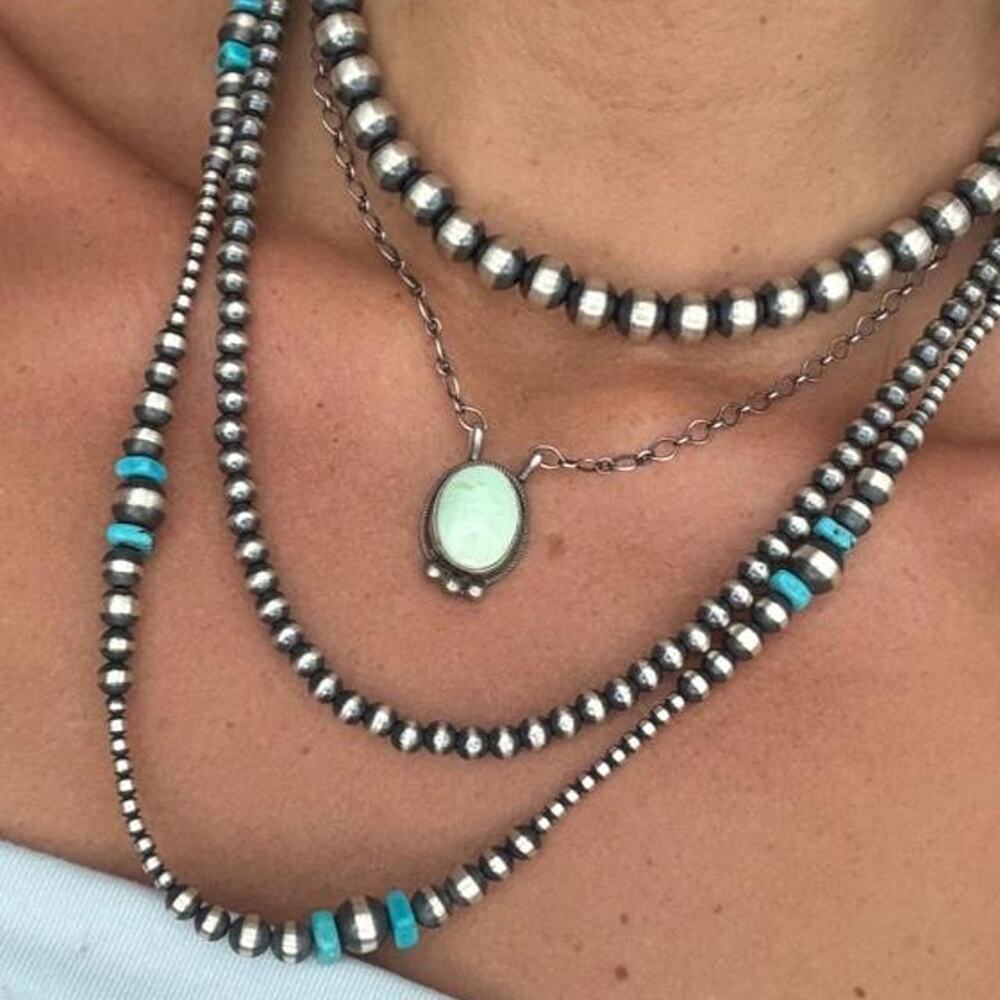Native handmade palomino necklace